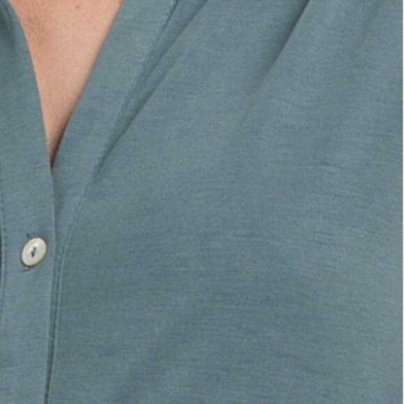 GREEN ENVELOPE Long Sleeve Button Up Top - Picture 3 of 3